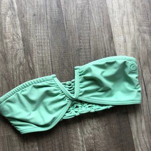 O'Neill teal strapless bikini top